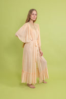 1930s Silk Chiffon Balloon Sleeve Robe [os]