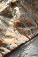 1960s Custom Blouse of Antique Fortuny Stenciled Silk Velvet