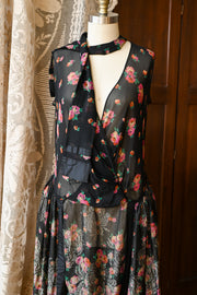 1920s Silk Lamé Robe de Style Gown