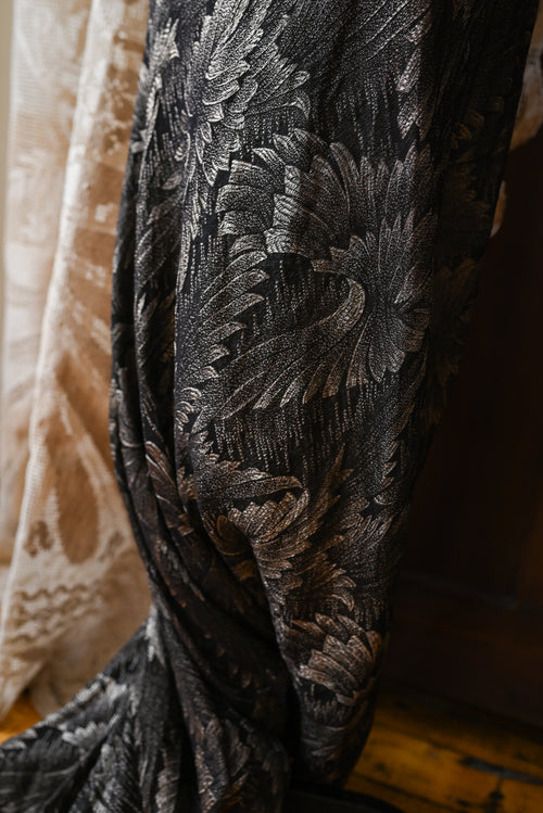 Demetra's Silver Lamé Diamanté Halter Gown