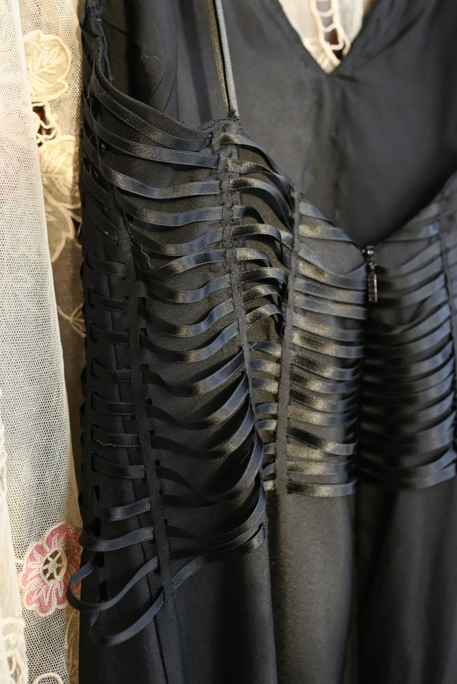 Gucci By Tom Ford F/W 2002 Ribbon Cage Gown