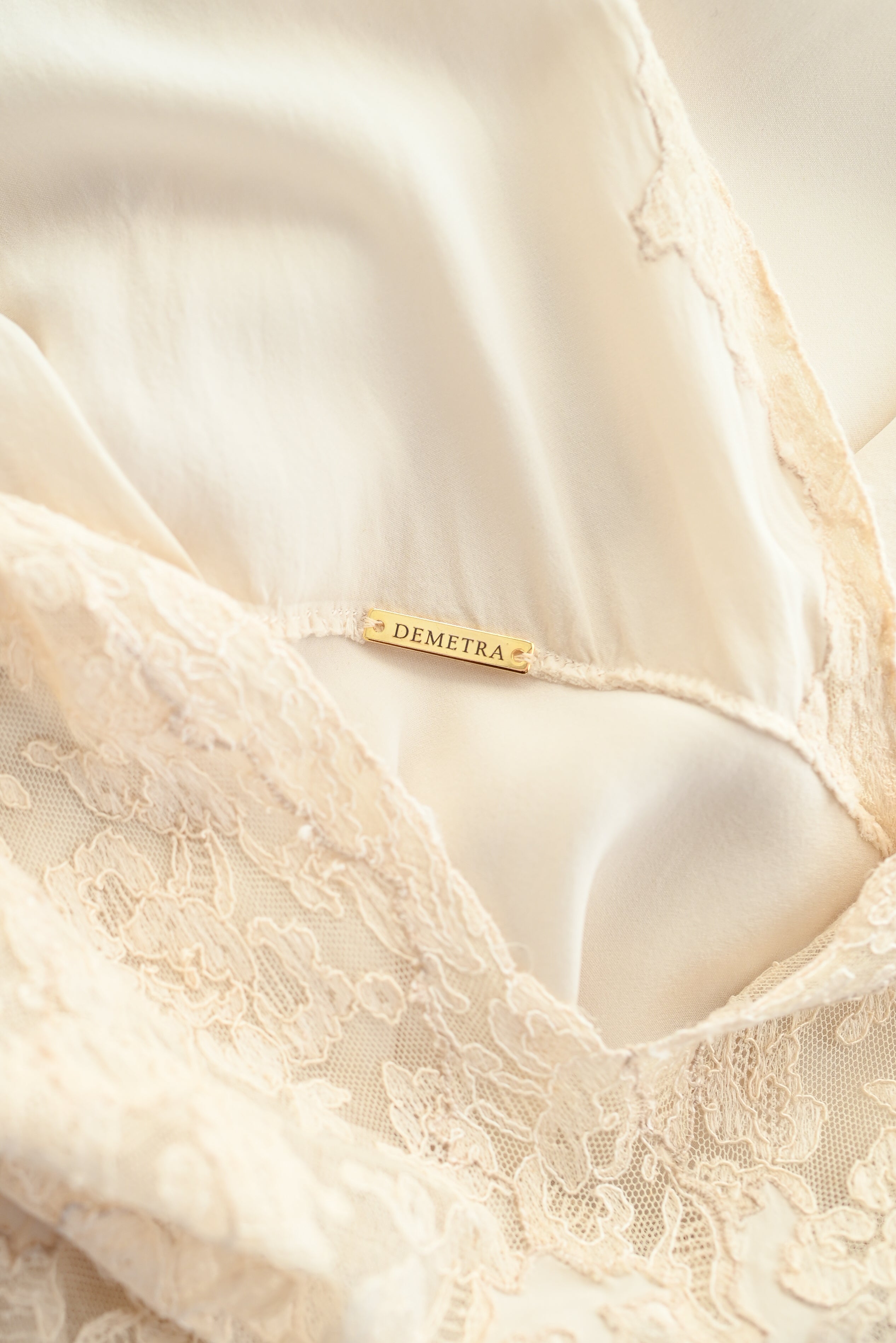 Demetra's Ivory Silk + Lace Bridal Slip [xs/sm]