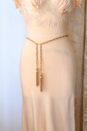 1980s Brass Swag Tassel Belt