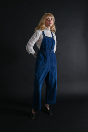 1930s Indigo Denim Side Snap Overalls [med/lrg]