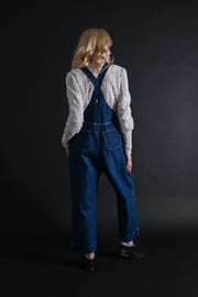 1930s Indigo Denim Side Snap Overalls [med/lrg]