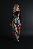 1920s Deadstock Art Deco Print Beach Pajamas [med/lrg]