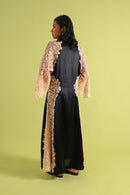 1930s Black Silk + Lace Angel Sleeve Robe [xs/sm/med]