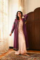 1970s Handknit Wool Colorblock Duster [sm/med/lrg]