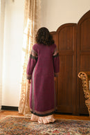 1970s Handknit Wool Colorblock Duster [sm/med/lrg]