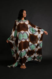 1972 Halston Tie Dye Silk Chiffon Caftan [OS]