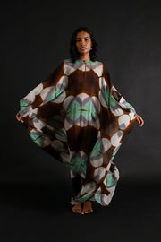 1972 Halston Tie Dye Silk Chiffon Caftan [OS]
