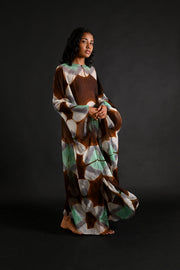 1972 Halston Tie Dye Silk Chiffon Caftan [OS]