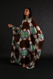 1972 Halston Tie Dye Silk Chiffon Caftan [OS]