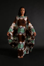 1972 Halston Tie Dye Silk Chiffon Caftan [OS]