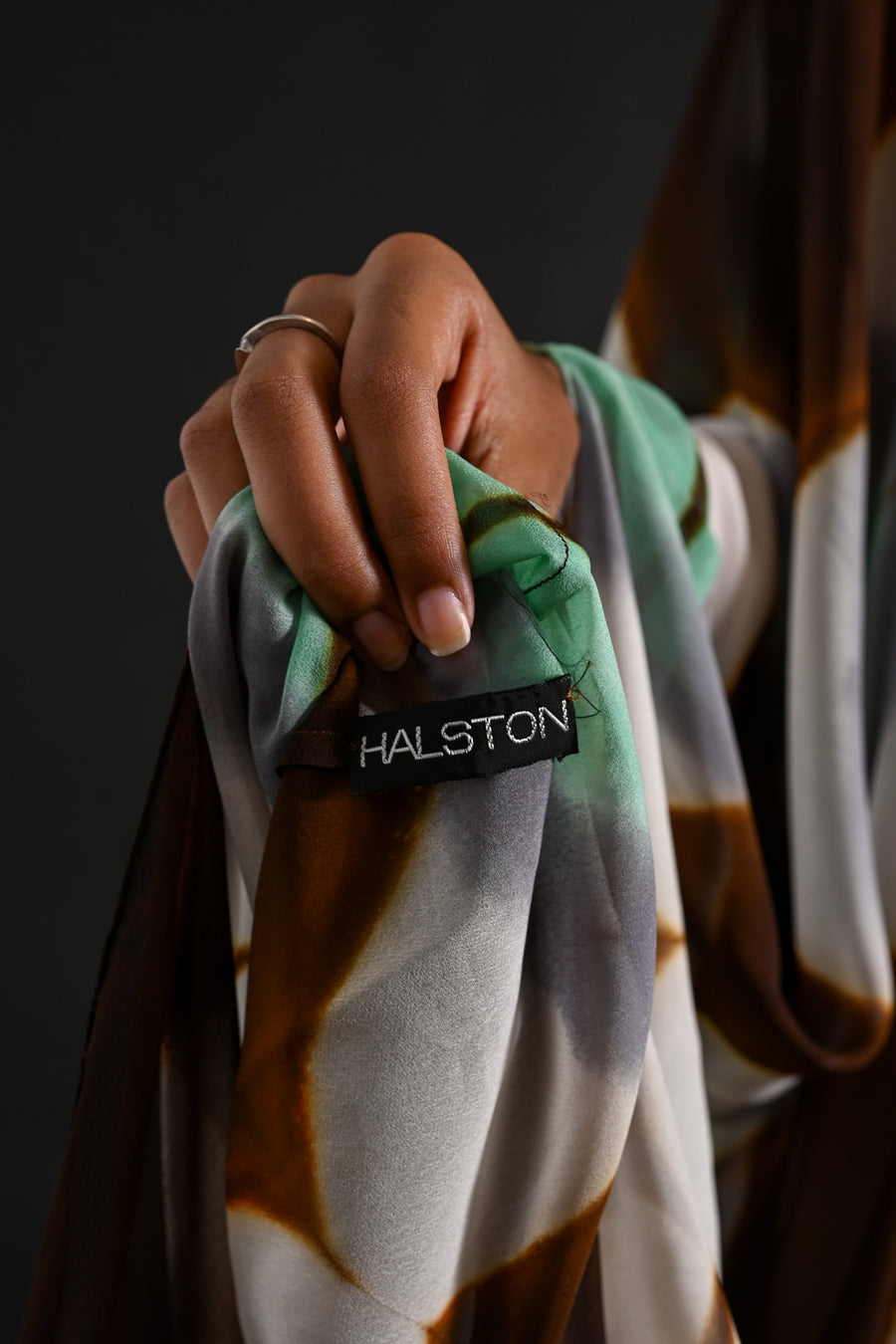 1972 Halston Tie Dye Silk Chiffon Caftan [OS]