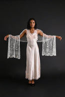 1900s Handmade Brussels Lace Shawl