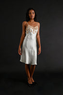 1930s Powder Blue Silk Satin Slip [xs/sm]