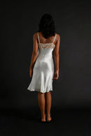 1930s Powder Blue Silk Satin Slip [xs/sm]