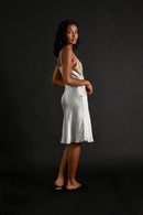 1930s Powder Blue Silk Satin Slip [xs/sm]