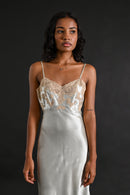 1930s Powder Blue Silk Satin Slip [xs/sm]