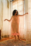 1920s Silk + Lace Caped Angel Sleeve Robe [sm/med/lrg]