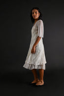 1920s Tambour Embroidered Lace Dress [xs/sm]