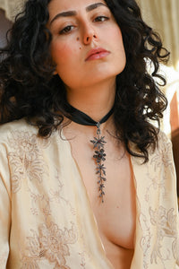 Midcentury Sterling Floral Articulated Convertible Pendant + Brooch