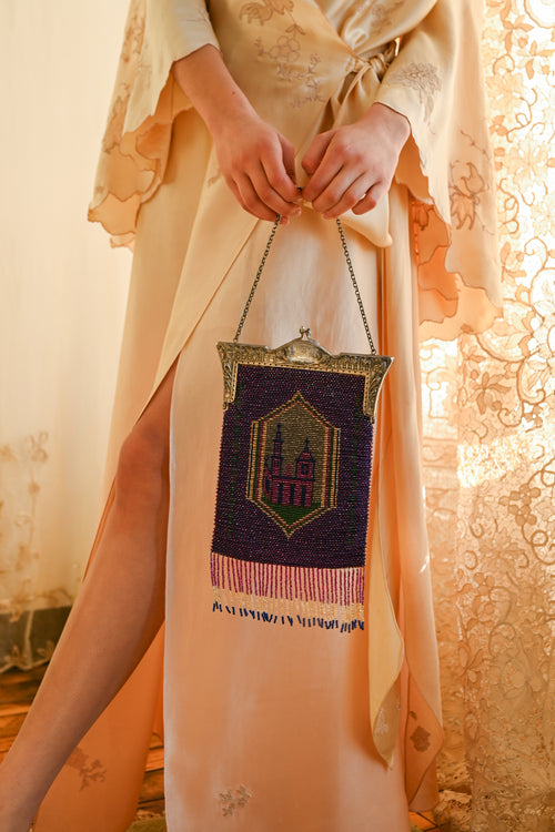 Edwardian Hand Beaded Love Purse