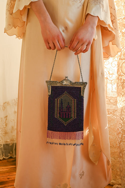 Edwardian Hand Beaded Love Purse