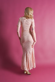 1930s Blush Cotton Lace Gown [xs/sm]