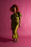 1930s Serpent Green Silk Satin Gown [sm/med]