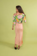 1960s Irene Galitzene Couture Beaded Floral Jacket [sm/med]
