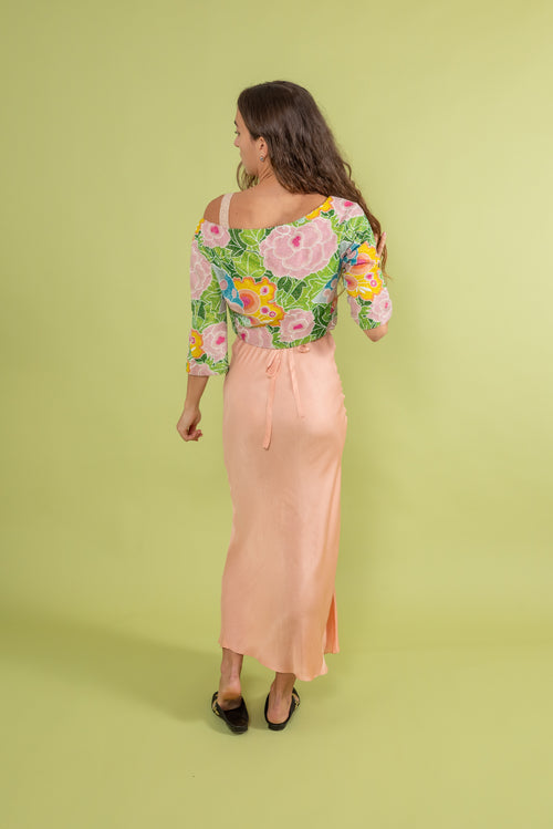 1960s Irene Galitzene Couture Beaded Floral Jacket [sm/med]