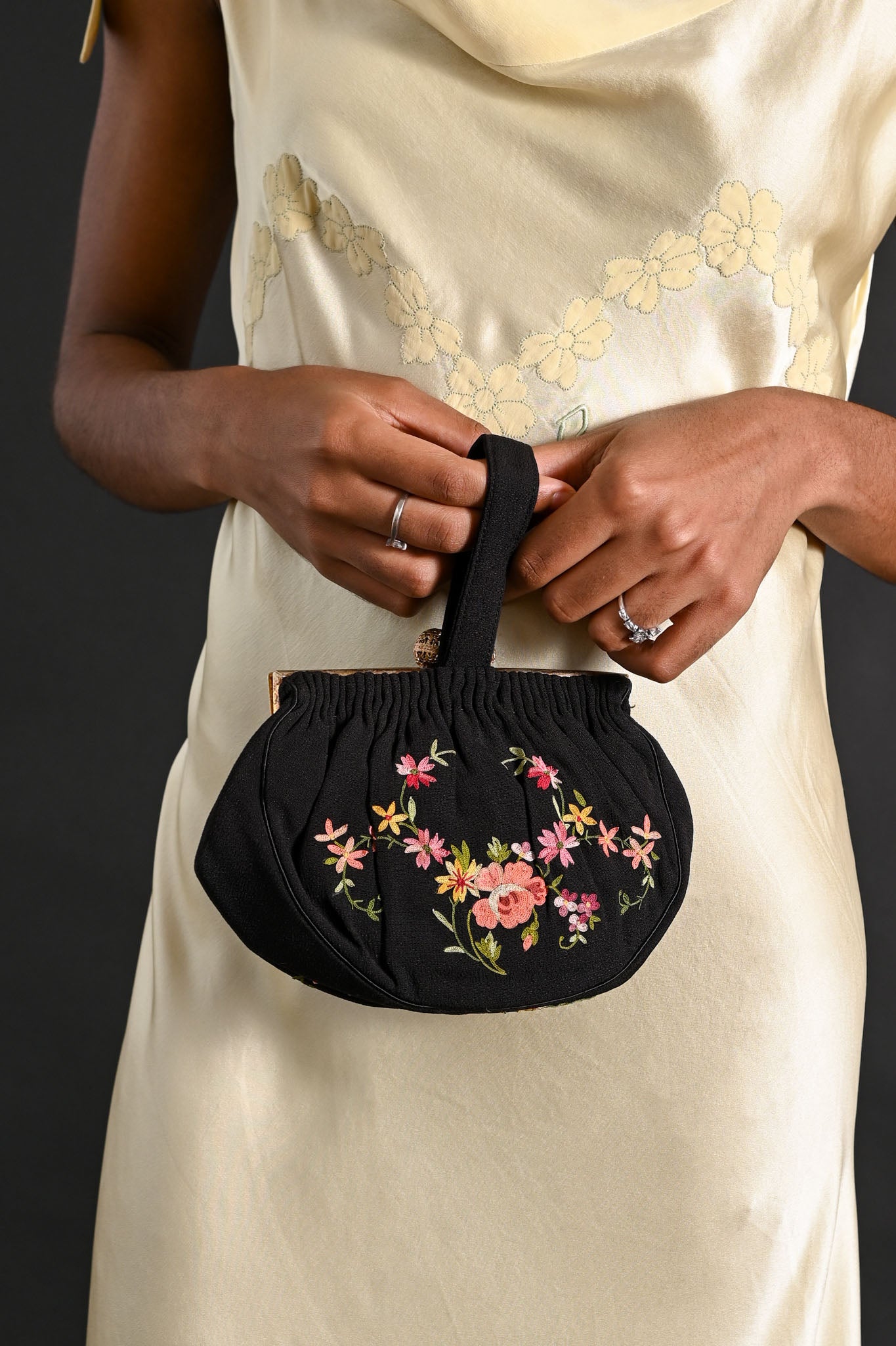 1930s French Point de Beauvais Silk Purse