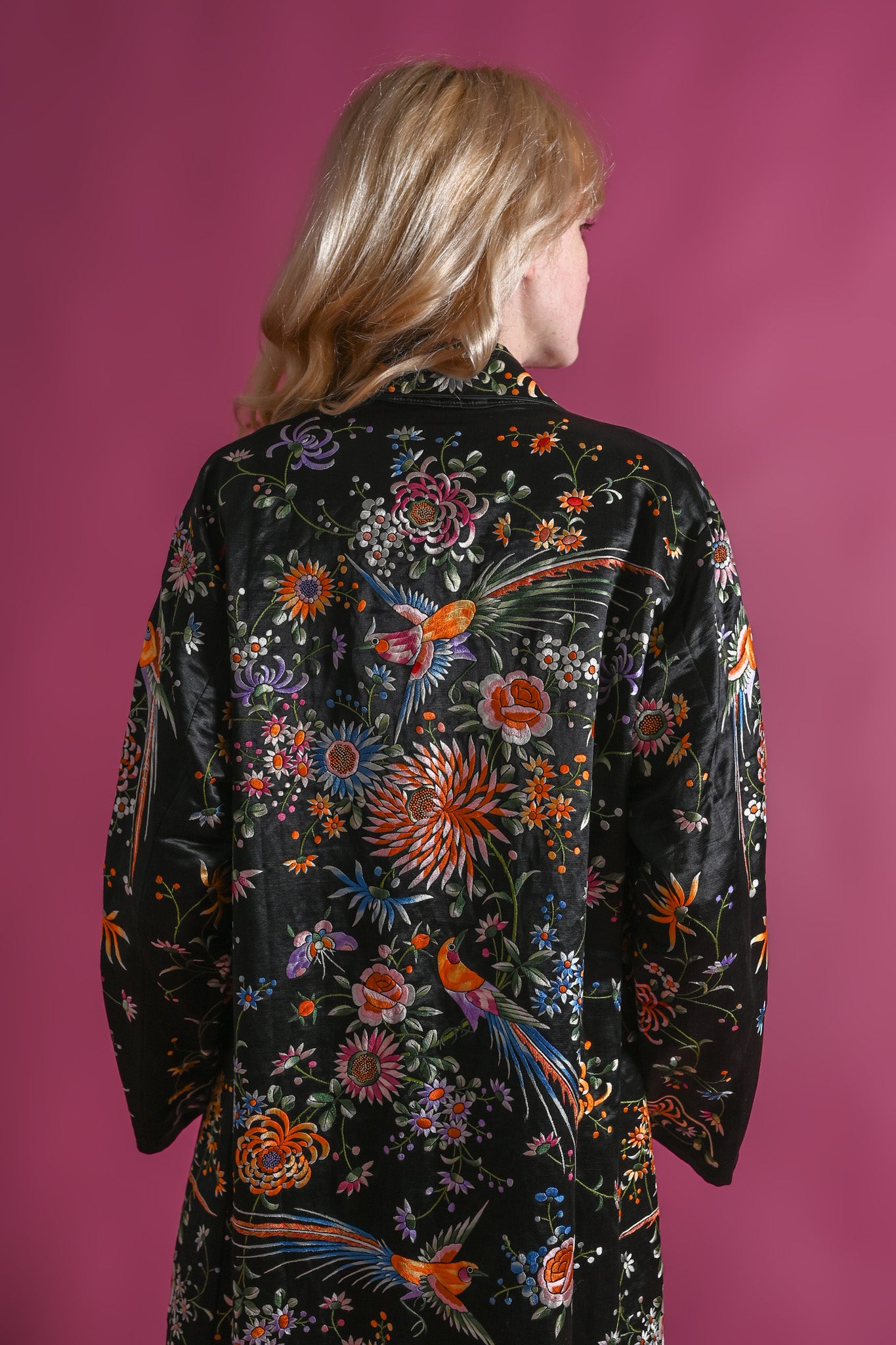 1920s Rainbow Silk Chinese Embroidered Jacket [med/lrg/xl]