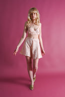 1930s Silk Jacquard Kestos Bra + Tap Pants Set [xs/sm]