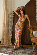 Demetra's Floral Silk + Lace Appliqué Gown [sm/med]