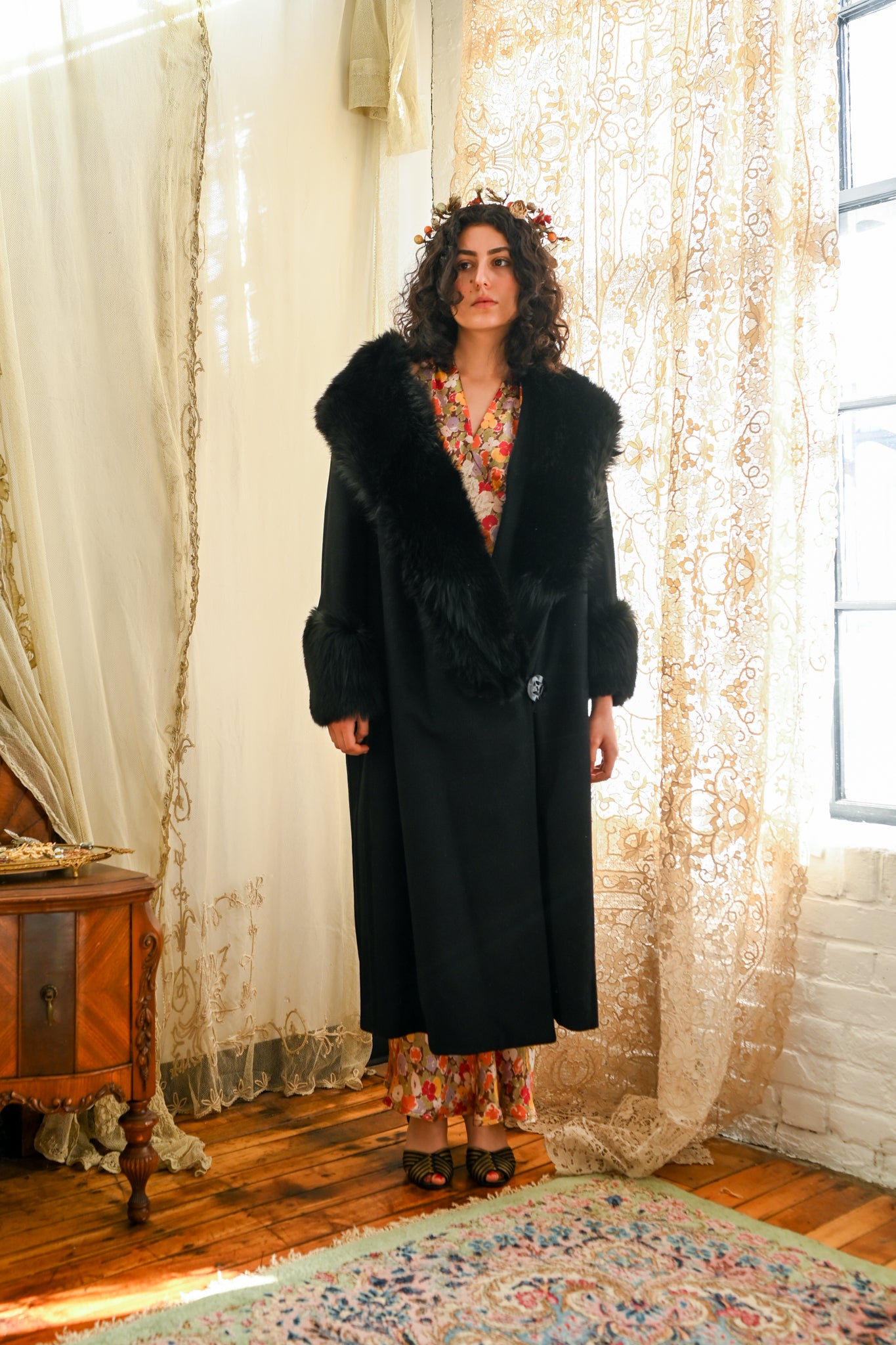 1920s Art Deco Fox Fur Coat [lrg/xl]