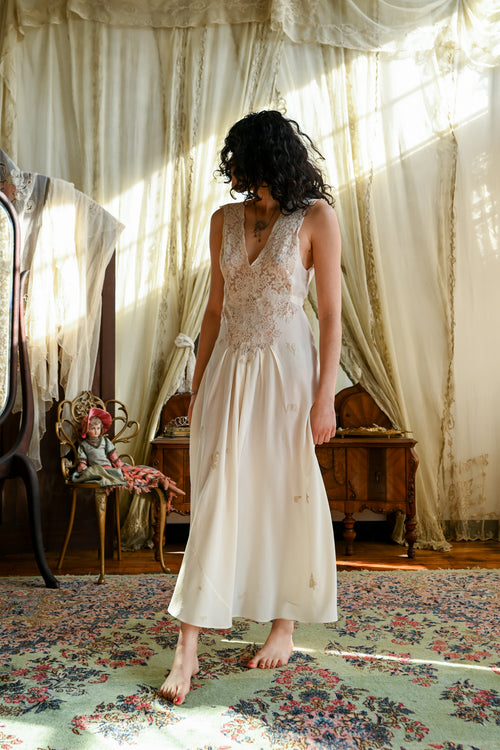 Demetra's Ivory Silk + Lace Bridal Slip [xs/sm]