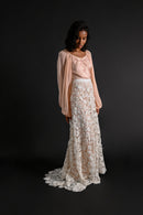 1900s Masterwork Irish Crochet Trained Bridal Skirt [xs/sm/med]