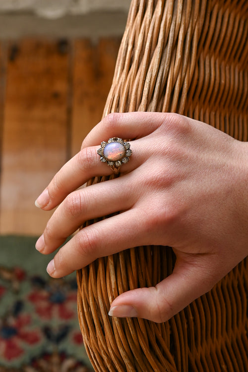 Edwardian Opaline Paste Ring