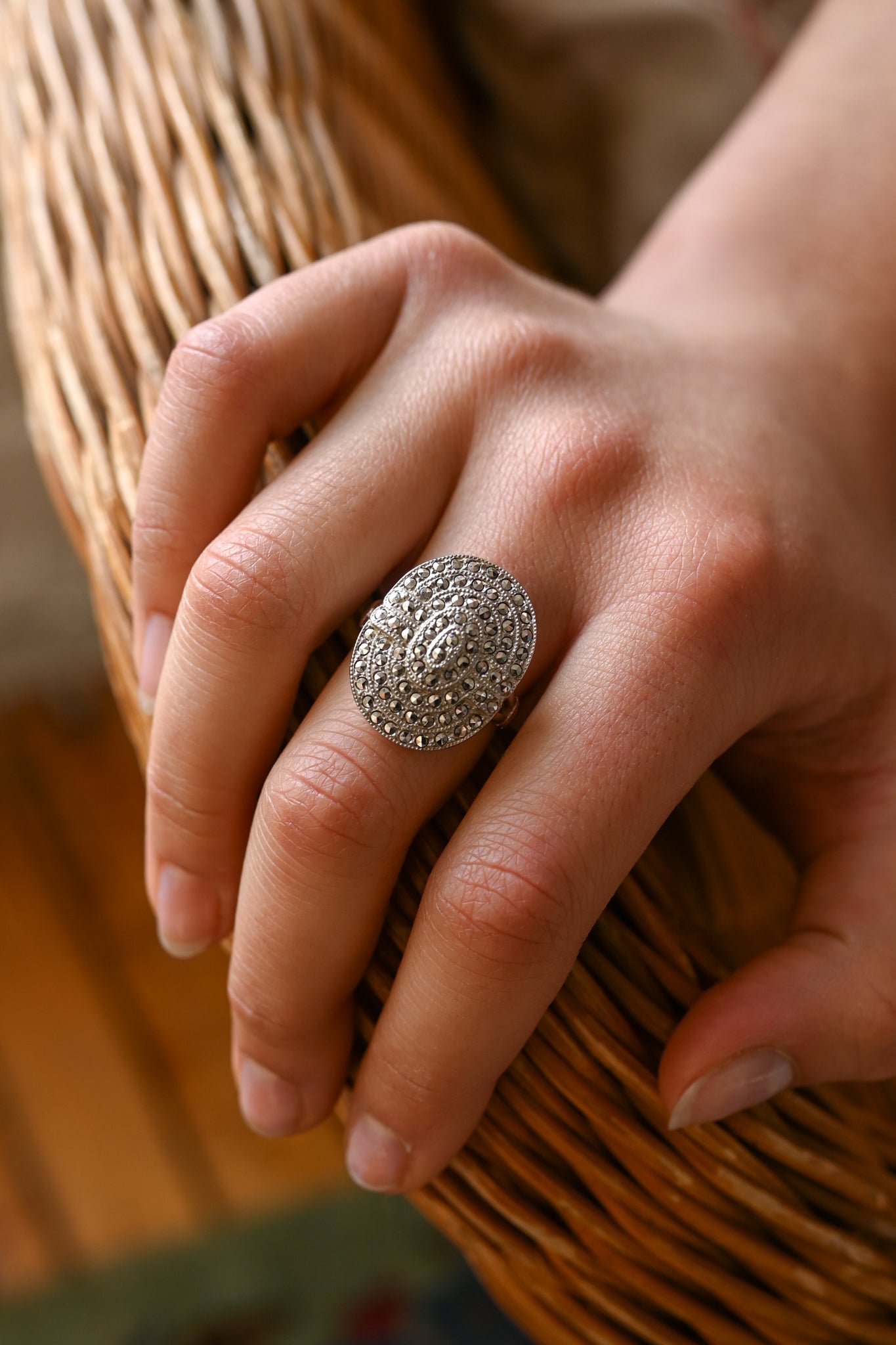 Art Deco Sterling Marcasite Ring