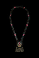 1920s Hand Beaded Flower Basket Sautoir