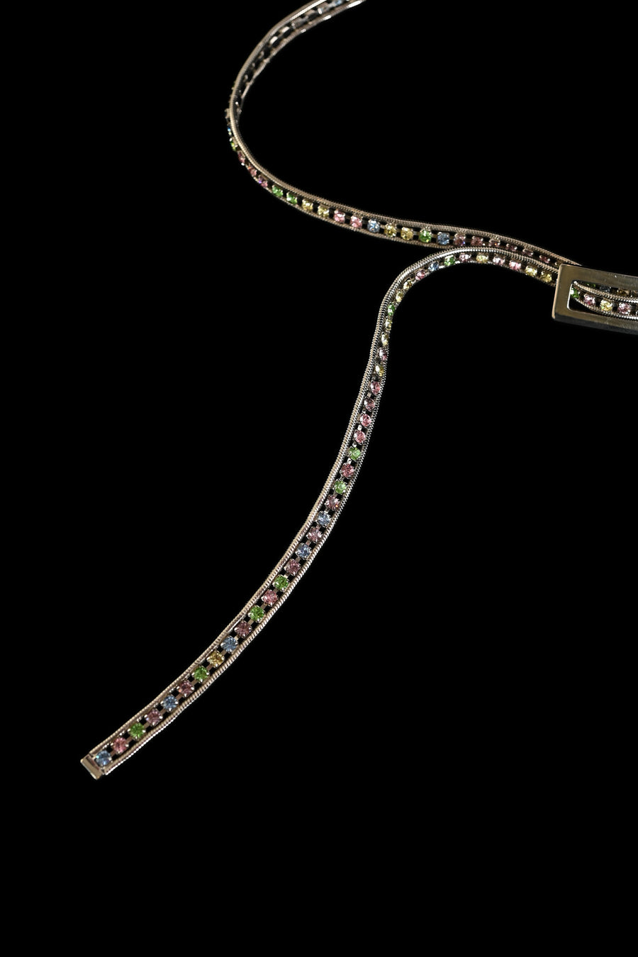 1960s Pastel Rhinestone Belt