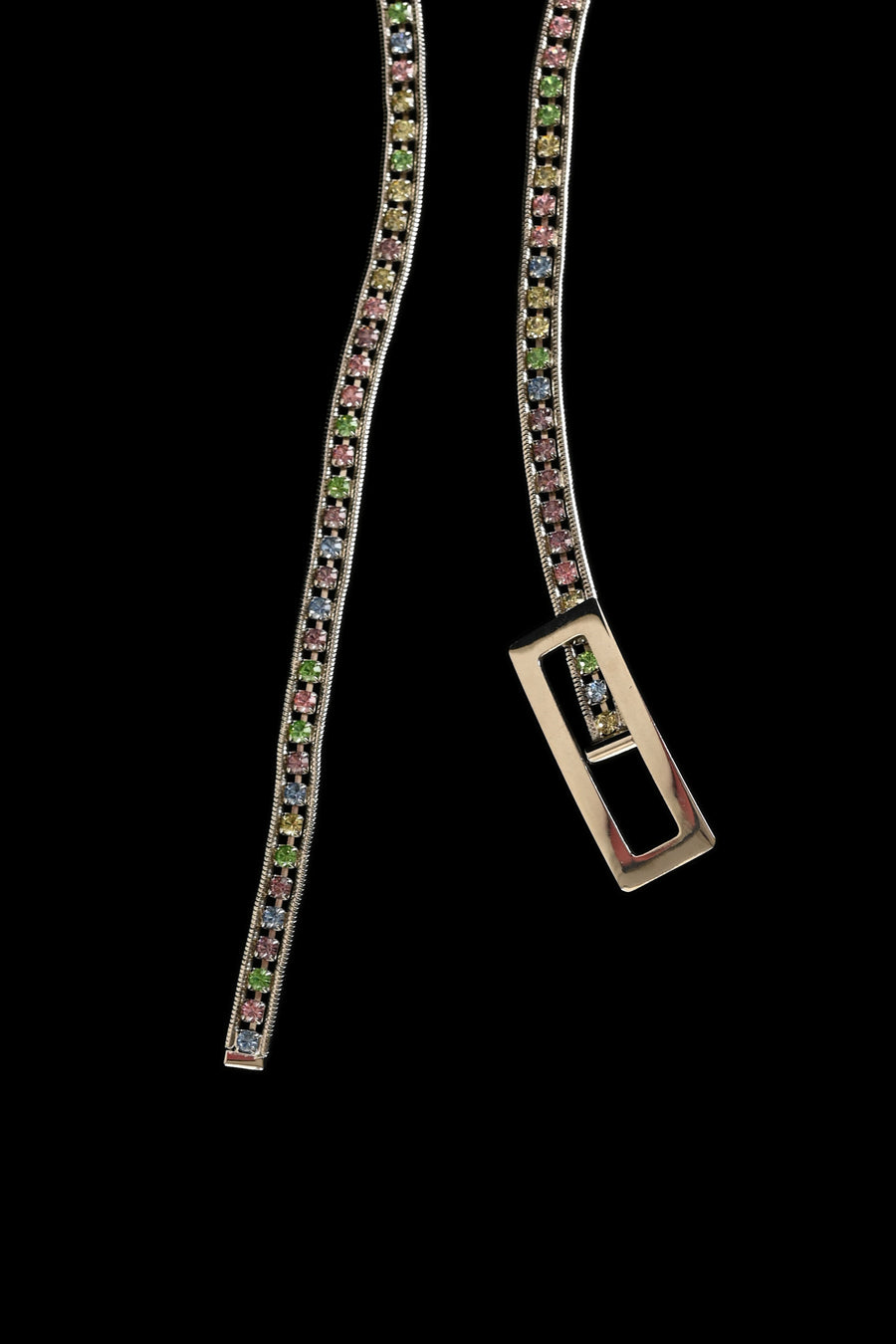 1960s Pastel Rhinestone Belt