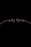 1930s Magenta Paste Fringe Necklace