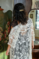 c1900 Irish Crochet + Filet Lace Duster [sm/med/lrg]