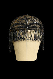 1920s Bullion + Sequin Fringe Cloche