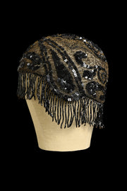 1920s Bullion + Sequin Fringe Cloche