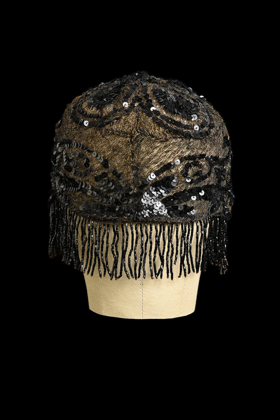 1920s Bullion + Sequin Fringe Cloche